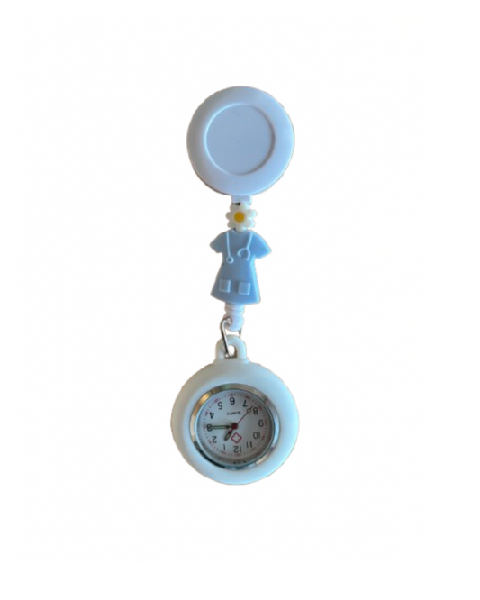 Badge horloge white